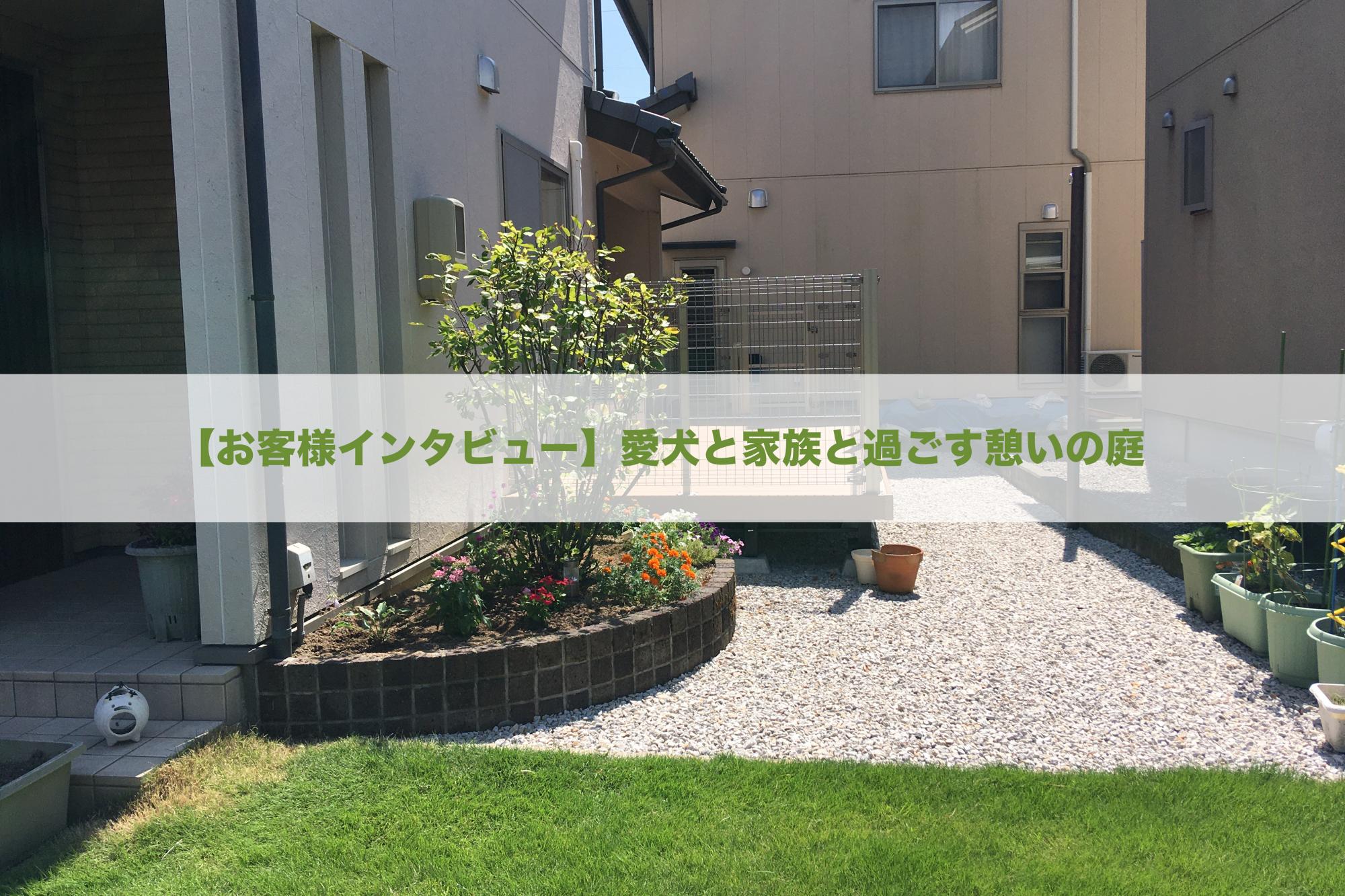お客様インタビュー 愛犬と家族と過ごす憩いの庭 ブログ グリーングローブ L 富山県の外構 庭づくりとエクステリア